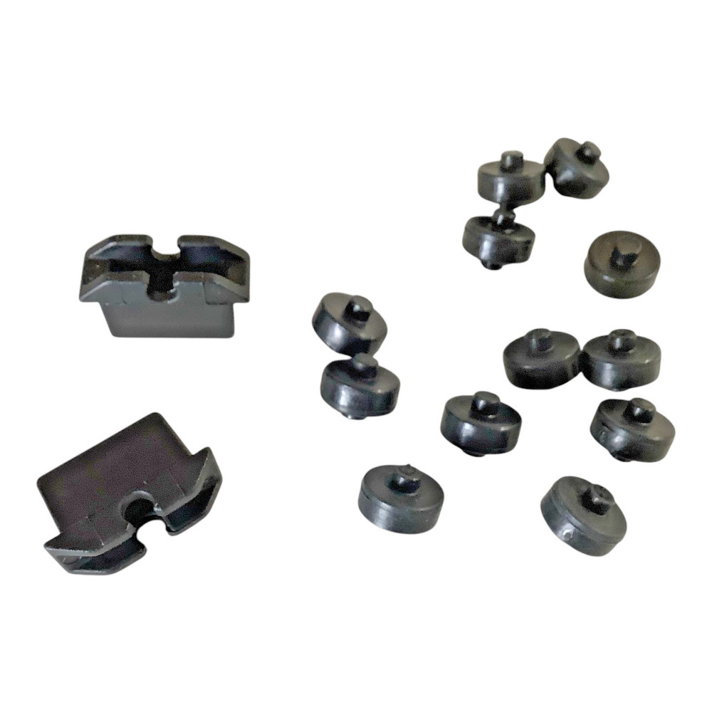 KAIVAC Lot of 12 Plastic Wheels CAA07 & 2 Wheel Holders CAA08 New Old Stock OEM