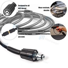 100 FT Pressure Washer Hose 1/4″ Replacement Power Wash Hose with Quick Connect