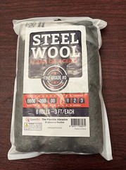 Steel Wool – #0 Fine Grade 6 Rolls 3ft/Each Steel Wool Pad Fill Fabric NEW