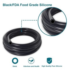 GEPHYNM 4PCS Vacuum Hose Automotive, 5 FT 1/8 1/8″+5/32″+1/4″+3/8″-5FT, Black
