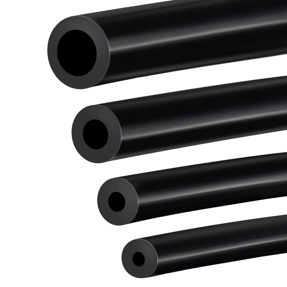 GEPHYNM 4PCS Vacuum Hose Automotive, 5 FT 1/8 1/8″+5/32″+1/4″+3/8″-5FT, Black