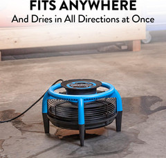 Dri-Pod Pro Omnidirectional Floor and Carpet Dryer, Ventilating Floor Dryer for
