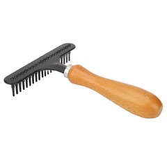 Premium Wooden Handle Pet Grooming Rake For Cats And Dogs Premium
