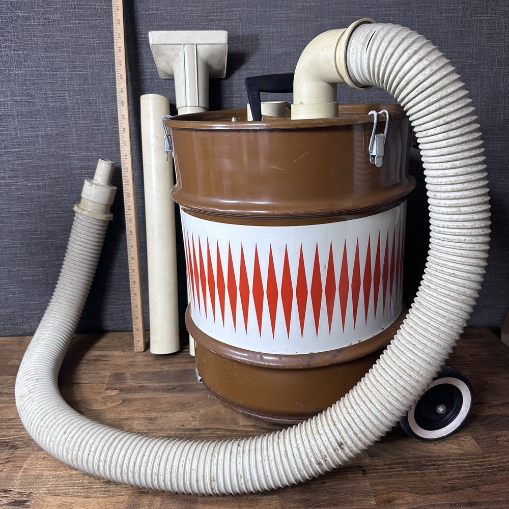 Vintage Mcm Shop-Vac Wet Dry Model 10 Gal Made U.S.A Brown Metal Can Model 777