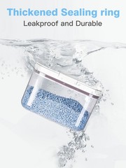 LivLab Mker Laundry Detergent Dispenser with One-Press Lid,Clear PET 5.5L
