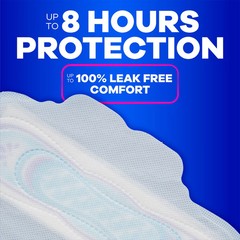Always Long Absorbency Unscented Ultra Thin Pads with Wings – Size 2 – 42ct