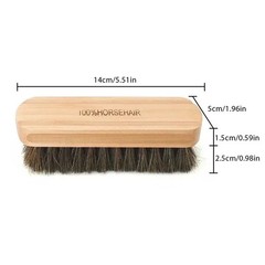 1PC Car Interior Cleaning Brush, Car Wash Tools, Long Bristle Horse Hair Leather