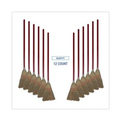 Boardwalk 951TCT Lobby/Toy Broom w/ 39″ Wood Handle – Red/YEL (12/Carton) New