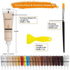 SEISSO Wood Furniture Repair Kit -Set of 50, 24 Colors Touch 24