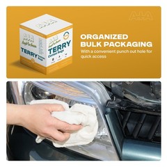 50 Lb. BOX COTTON WHITE TERRY CLOTH CLEANING TOWELS JANITORIAL PLUMBERS RAGS
