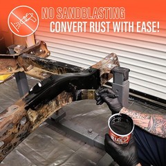 2 in 1 Rust Conveter for Metal Automotive (Matte Black), 35 oz Anti Rust Inhi…