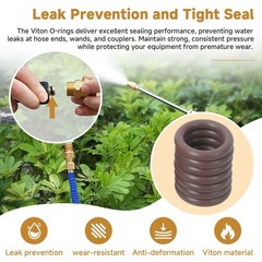 24pcs FKM O-Ring Seal Kit Compatible with 1/4″ & 3/8″ Pressure Washer Brown