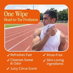 HyperGo XL Body Wipes for Women & Men – 12″ x12″ 20 Count (Pack of 1)