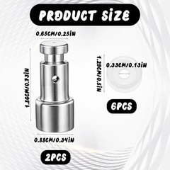 2 Pcs Universal Pressure Cooker Replacement Parts Silver Valve Set