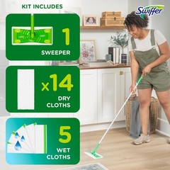 Swiffer Sweeper 2-in-1 Mops for Floor Cleaning, Dry 20 Piece Set, Multicolor