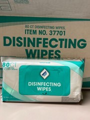 Disinfecting Wipes 12pk 80ct Box – Lemon Scent- Wipes Plus