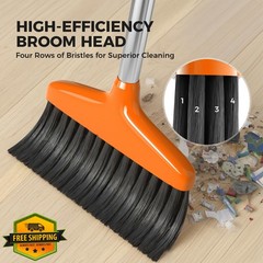 Nodirz 1 Orange Handy Broom Indoor Outdoor