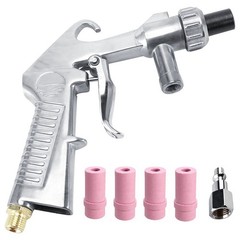 Sandblaster Kit Abrasive Sand Blasting Gun Rust Remove with Air Quick Adapter…
