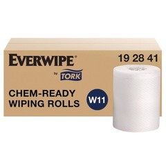 Tork 192841 1-Ply 12 x 12 Chem-Ready Wiping Rolls – White (6/Carton) New