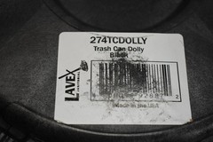 Lavex Janitorial Trash Can Dolly 274TCDOLLY Black Heavy Duty Rolling USA Made