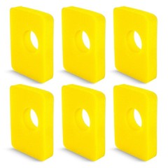 BlueStars 6 Pcs 799579 Air Cleaner Foam Filter – 799579 PO6, Yellow