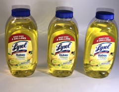 (3) Lysol Cleaner & Fresh Multi-Surface Lemon 10.75 oz Concentrate-NEW-SHIP 24HR