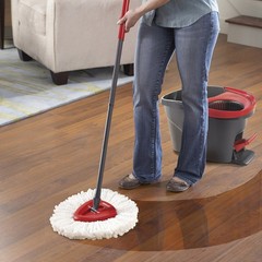 O-Cedar 148473 Microfiber EasyWring Spin Mop 12 W in. with Bucket