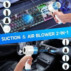 Jonyj Car Vacuum Cleaner 16000Pa Hand Held Vacuum Portable Cordless 2 In 1 Air