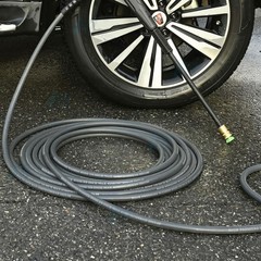 50ft Pressure Washer Hose 4000 PSI Non-Marking Gray With Couplers 275F 3/8″