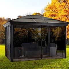 Gazebo Mosquito Netting Replacement 10x10ft, Universal Gazebo Netting for
