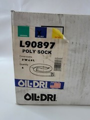 Oil Dri L90897 Poly Absorbent Sock Oil Only Absorber Snake 3” W x 6′ L- 6 PACK