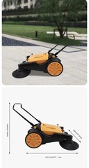 26″ Handpush Sweeper Industrial Walk-behind Floor Board Sweeping Cleaning Tool