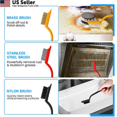 14Pcs Crevice Cleaning Brush Set, V Shape Grout Cleaner for Deep Black