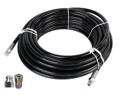 Schieffer 1/4″ x 150′ 4400 PSI Thermoplastic Sewer Jetter Hose & 5.5 Nozzles
