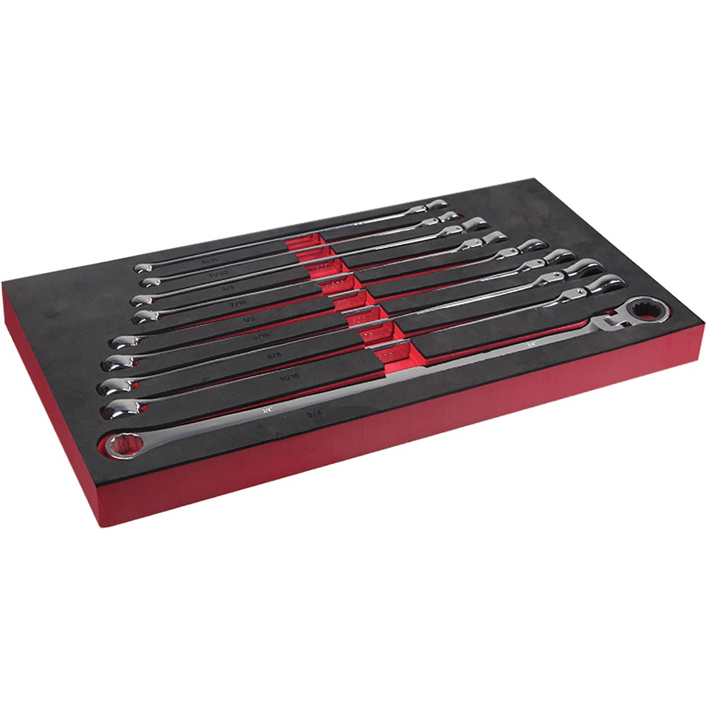 9pc SAE XL Flex Head Spline Ratcheting Box End Wrench Set ATD-6509