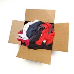 Colored / Knit T-Shirt Rags – 5 LB. Box Cleaning wiping Low Lint Recycled