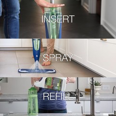 Bona Multi-Surface Hard Floor Cleaner Spray Mop 34 Fl Oz (Pack of 1), Green