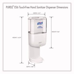 PURELL 642001 1,200 mL Touch Free Hand Sanitizer Dispenser – WHT (1/CT) New