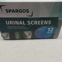 Spargos • Urinal Screens • 30 Days • Ocean Breeze • Pack of 12 • Blue