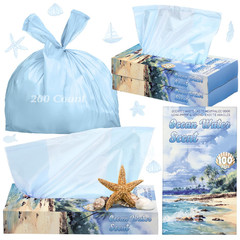 Teenyyou 200 Count Ocean Water Scented Small Trash Bags Small Diaper Baggies