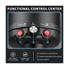 Dog-Hair-Dryer, 5.2HP/ 3800W High Velocity Pet Blow Dryer with Heater for Gro…