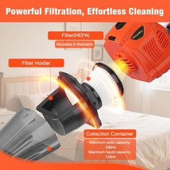 Valuemax Cordless Handheld Vacuum Portable Vacuum Cleaner Dry/Wet Suction 20V