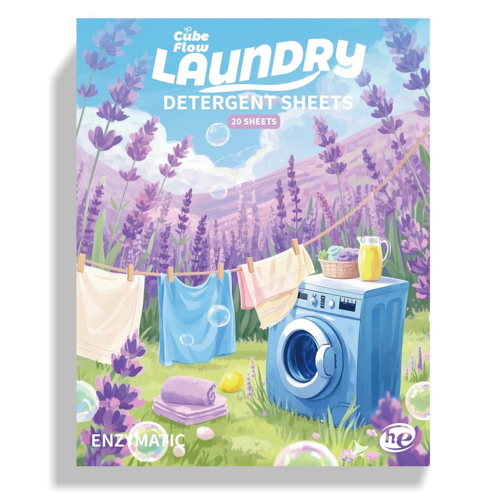 Laundry Detergent Sheets, Lavender Scent – 40 Loads 1 Count (Pack of 40)