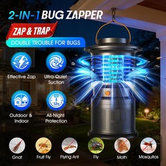 Sayneep Bug Zapper Outdoor 2-In-1 Mosquito Zapper 12H Long-Lasting Rechargeable