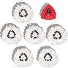 homsis 6+1 Pack Mop Head Replacement Compatible with O Ceda Count, White