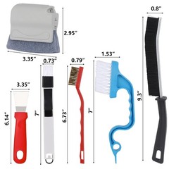 Window Cleaner Set, 17Pcs Door Tracks Groove Crevice Cleaning Colors