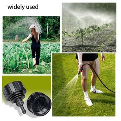 6 Pack Drip Irrigation Hose Connectors, 1/4 Inch inch, Black