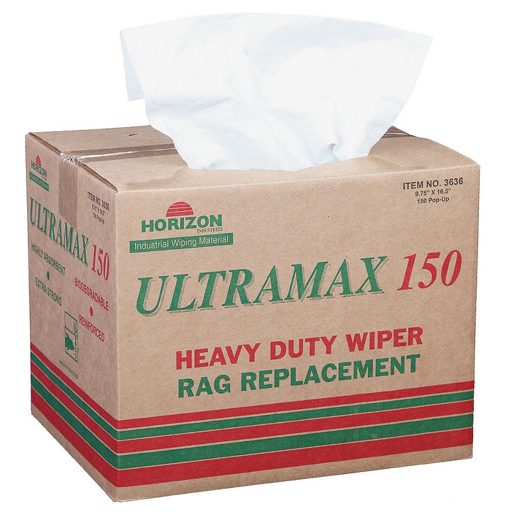 ABILITY ONE 7920-01-570-3636 Dry Wipe,10″ x 16-1/2″,White 31UE88
