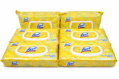 LYSOL Disinfecting Wipes Lemon & Lime Blossom 80 Ct Flatpack (Pack of 6)