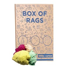 New Color Knit Cotton Wiping Cloth Rags 50 lbs. Box Multipurpose Cleaning Cloths
